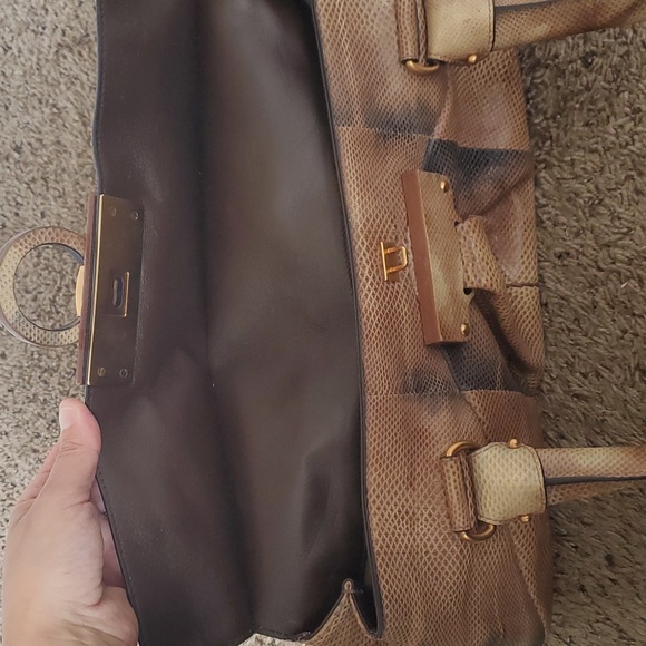 Rare Python Salvatore Ferragamo Handbag - Picture 5 of 12